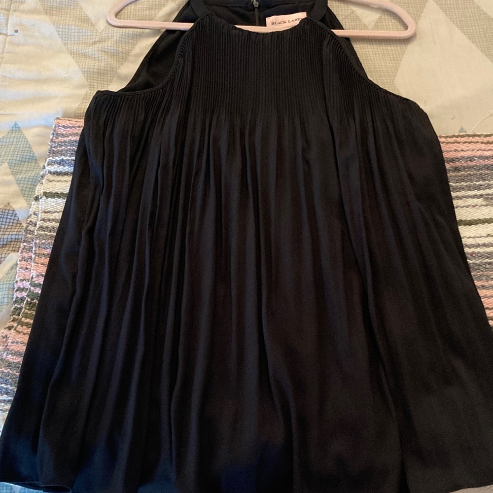 Chico's Black Label Pleated Lined Halter Tank Top. Sz. XL